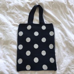Hansel from Basel | Navy Blue Polka Dot Tote